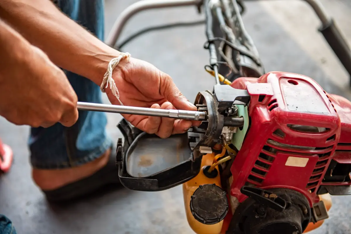 Small engine repair at the Brookhaven Rent-All service center